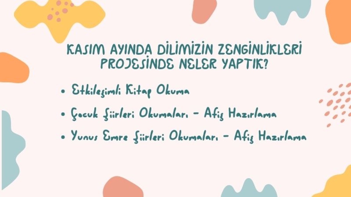 Kasım Ayı Etkinkileri
